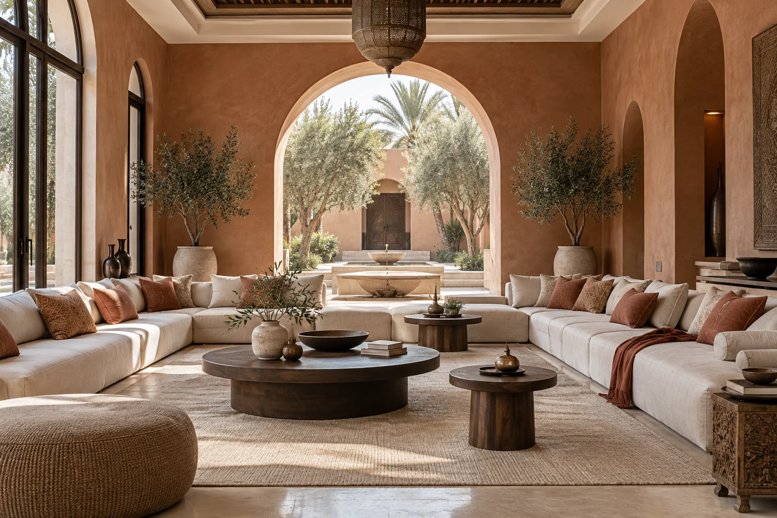 Terracotta Courtyard — Majlis concept interior